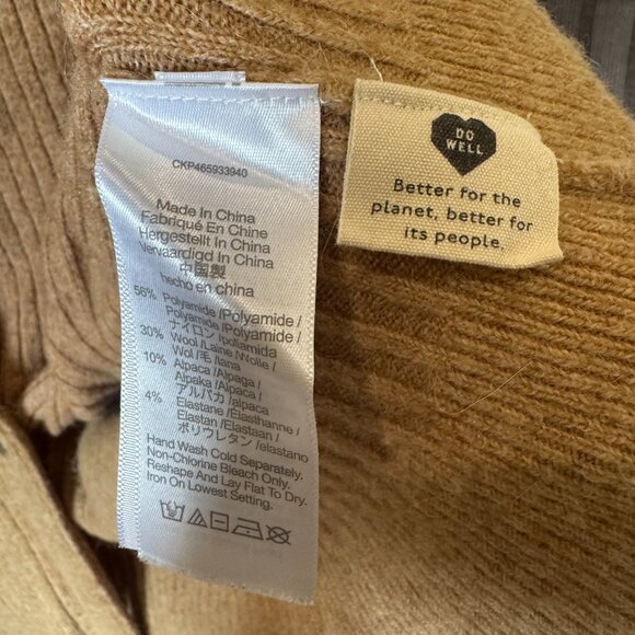 Madewell Cameron Ribbed Cardigan Sweater Coziest Yarn Taupe Tan Camel | XS - Picture 16 of 16